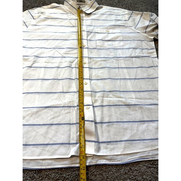 Express Mens Fitted Button-Up Shirt Size XXL Striped Cotton Long Sleeve - Picture 4 of 8